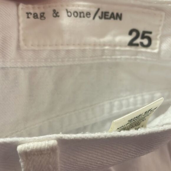 Rag & Bone White Carpenter Cuffed Hem Denim Shorts - Picture 7 of 10